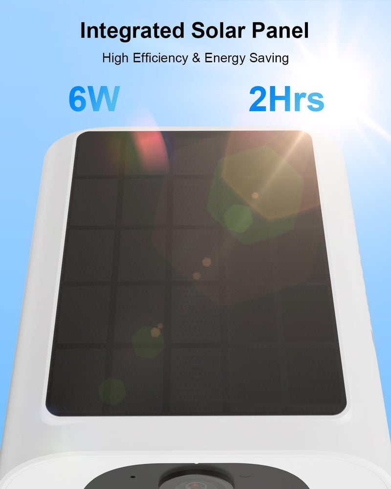 ANRAN 5MP Solar Security Camera Outdoor, Wireless Battery Powered WiFi Camera for Home Surveillance with Buit-in Solar Panel, Color Night Vision, 2-Way Audio, Siren Alarm, Works with Alexa, C3 Max - Image 3
